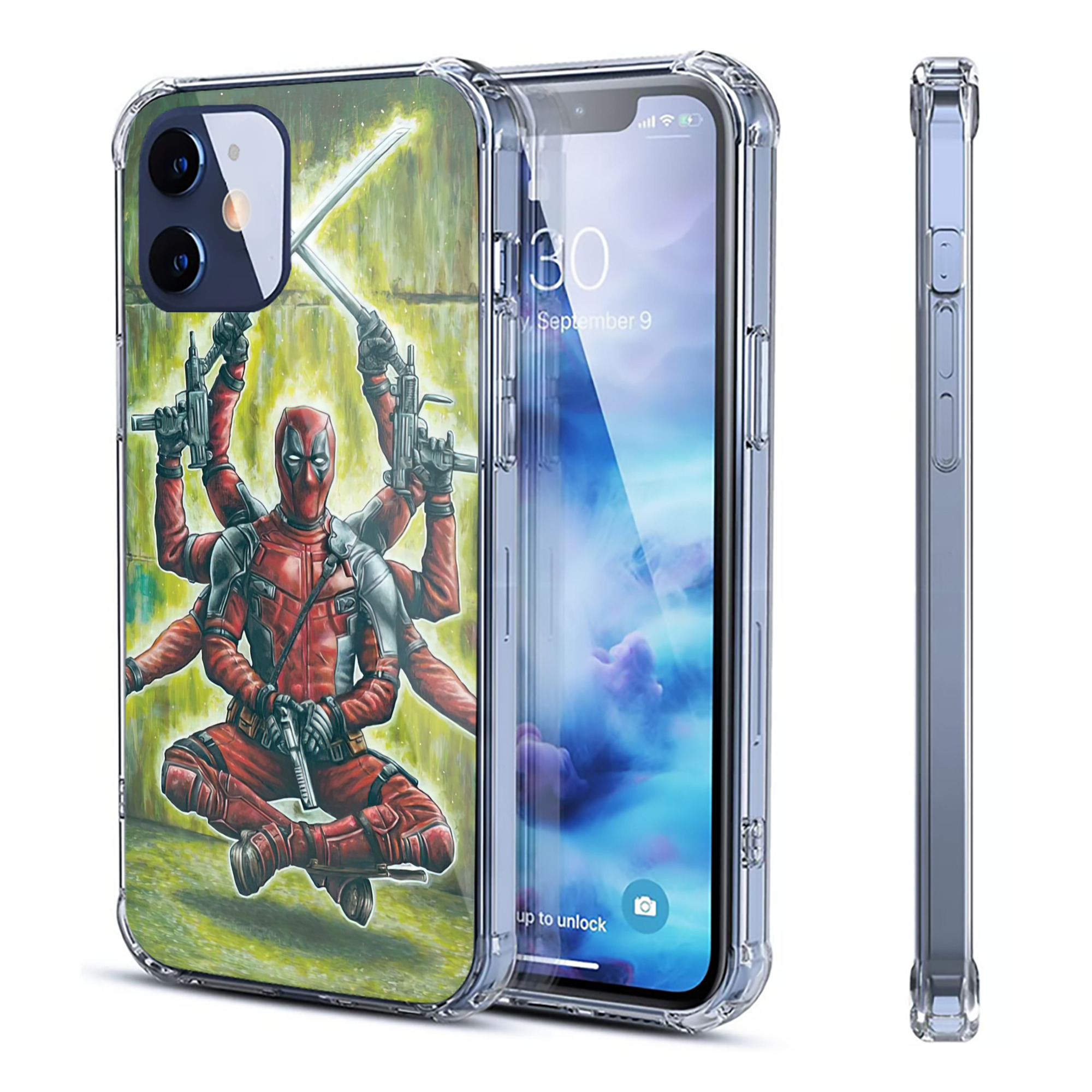 （画像用） Deadpool デッドプール 【iPhone 12シリーズ対応】透明スマホケース（クリアソフトケース）